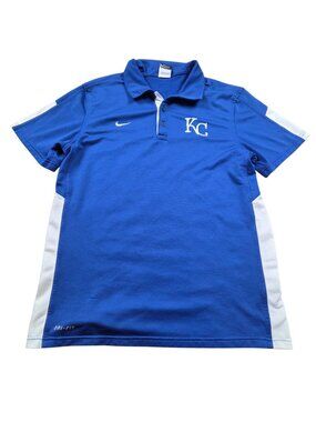 Kansas City Royals Nike Polo Adult Small Blue Short Sleeve